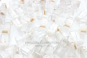 100X RJ45 Network LAN Cat6 Patch Cable Crimp Plug Gold-Plate