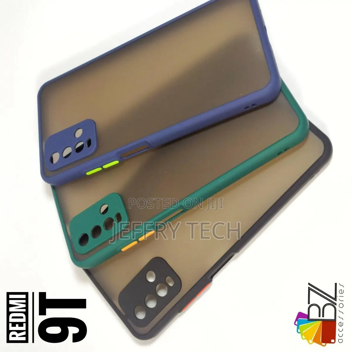 Redmi 9T - Matte Translucent Shockproof Hybrid Armor Back Ca