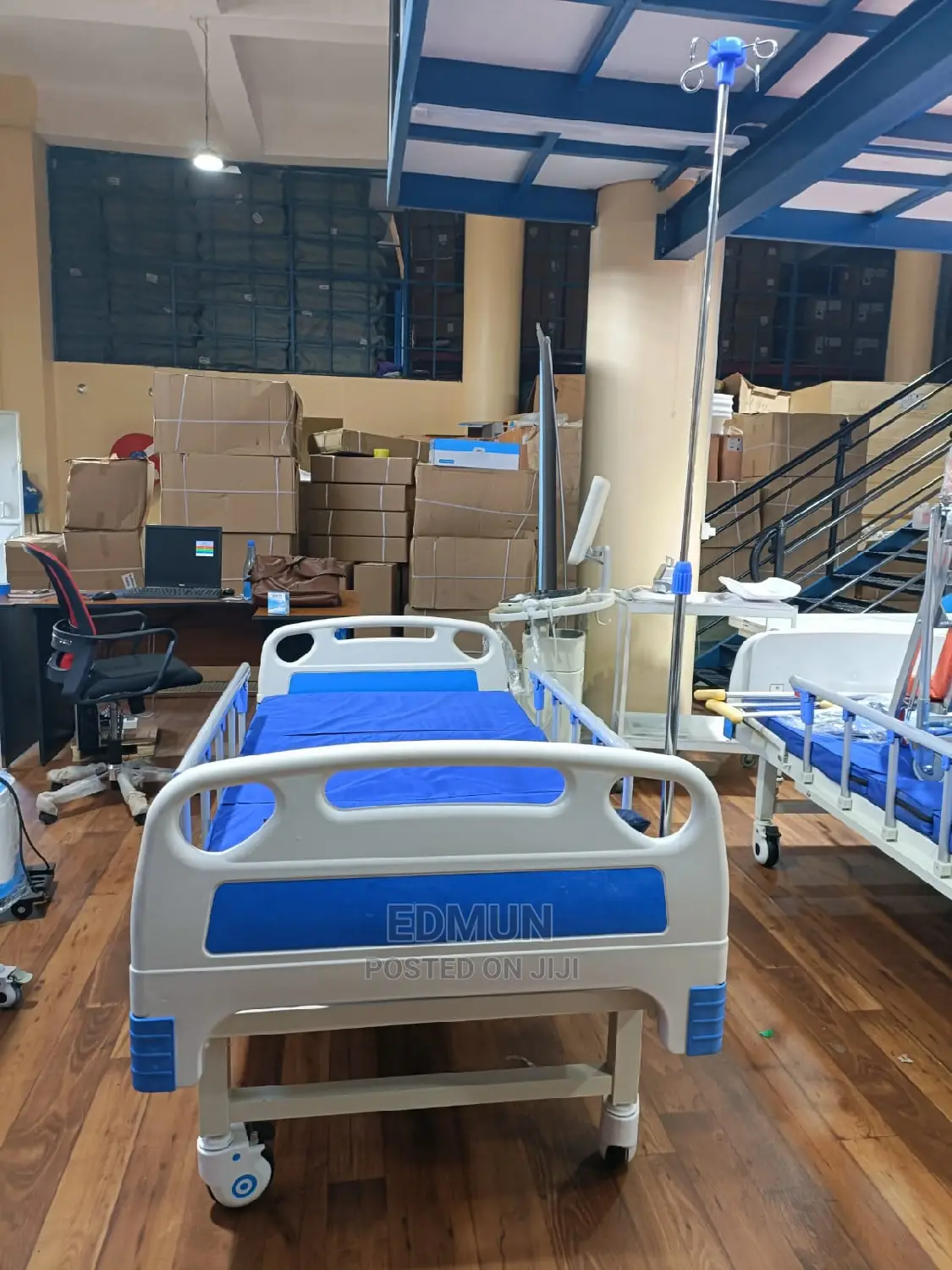 Single Crank ABS Hospital Bed With Mattress Option