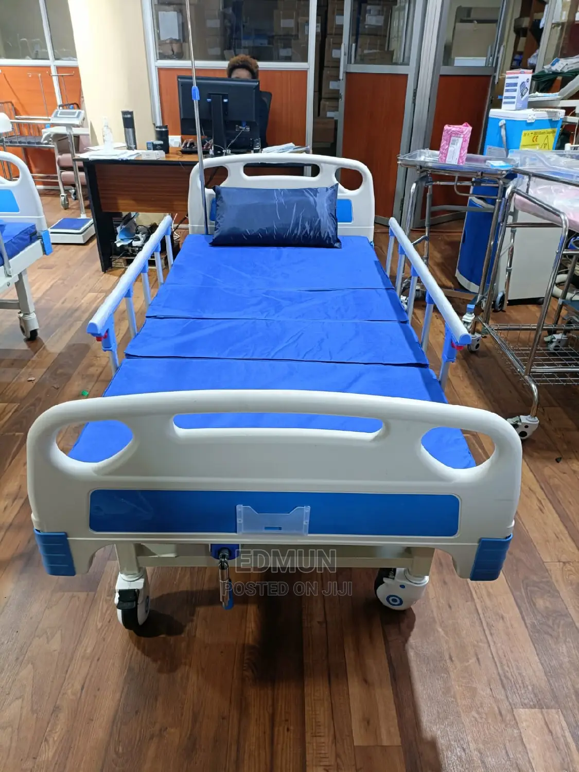 Single Crank ABS Hospital Bed With Mattress Option