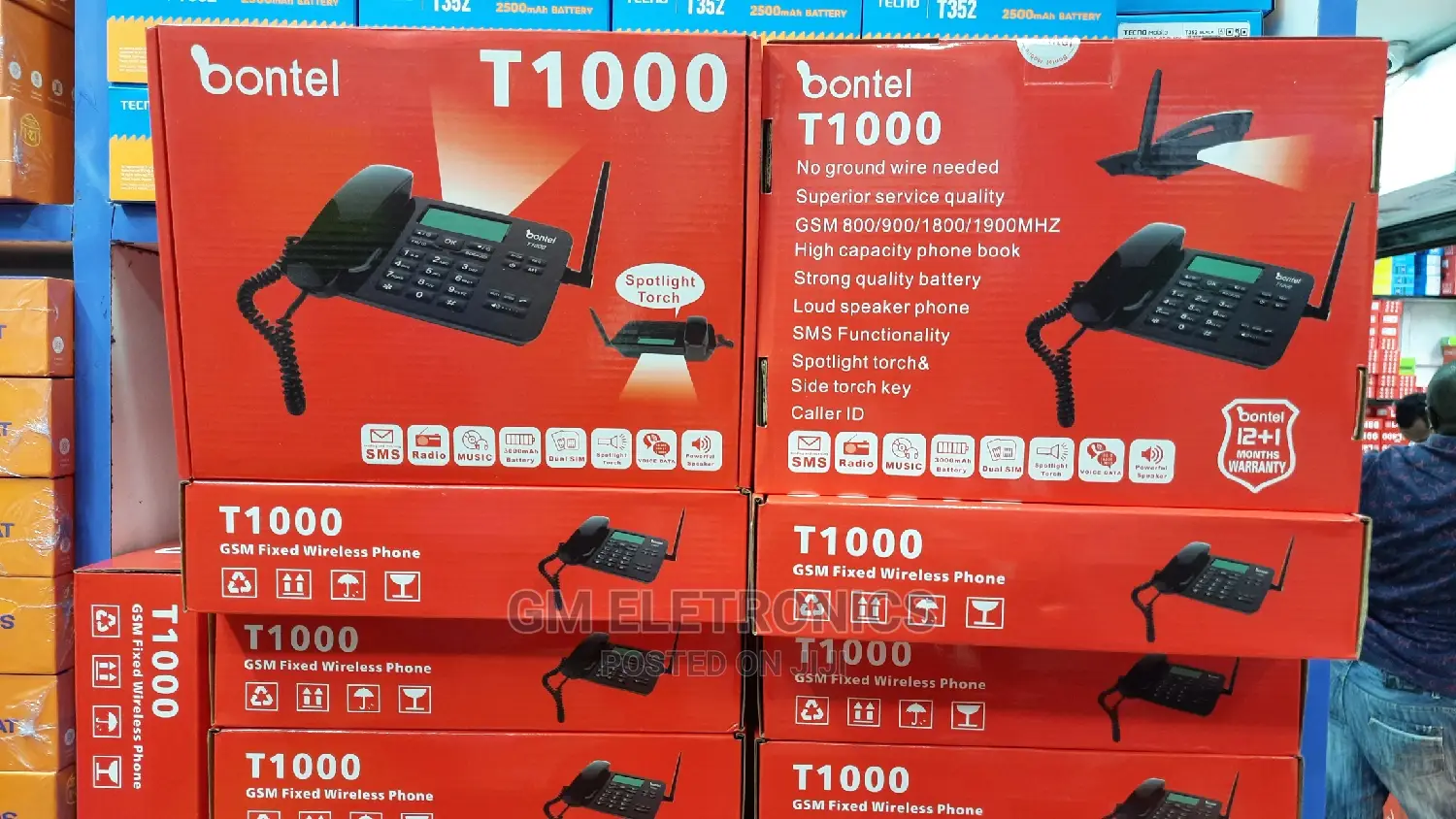 Dual Sim Card Rechargeable Landline Phone.