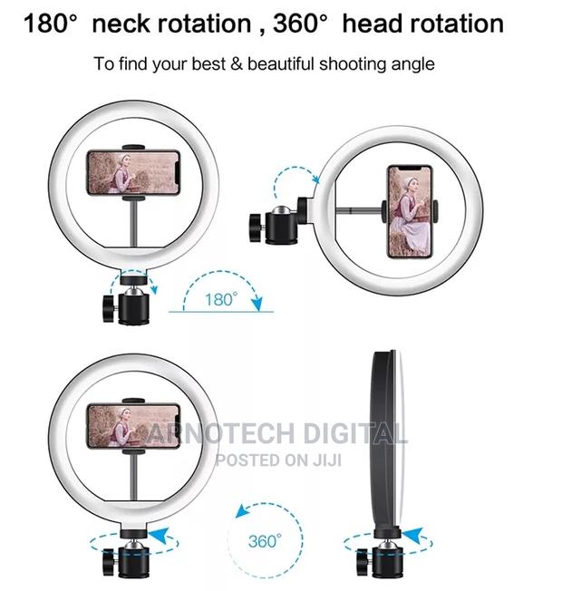 10" Ring Light With 2.1m Adjustable Tripod - thumbnail 4