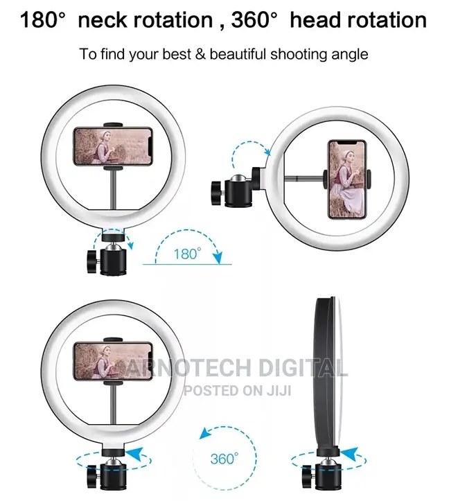 10" Ring Light With 2.1m Adjustable Tripod