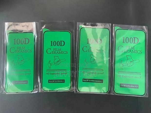 Ceramic Glossy Film 100D for Apple iPhone14pro 6.1” Black Mo - thumbnail 2