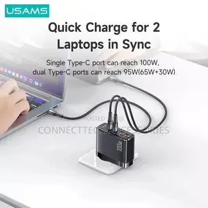 Usams 100W 4 Ports GAN Fast Charger