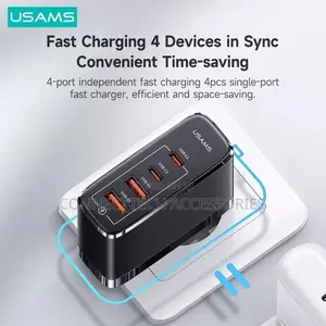 Usams 100W 4 Ports GAN Fast Charger