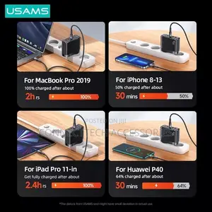 Usams 100W 4 Ports GAN Fast Charger