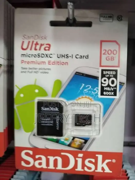 Sandisk Ultra 200GB Microsdxc Memory Card Up To 100MB/S