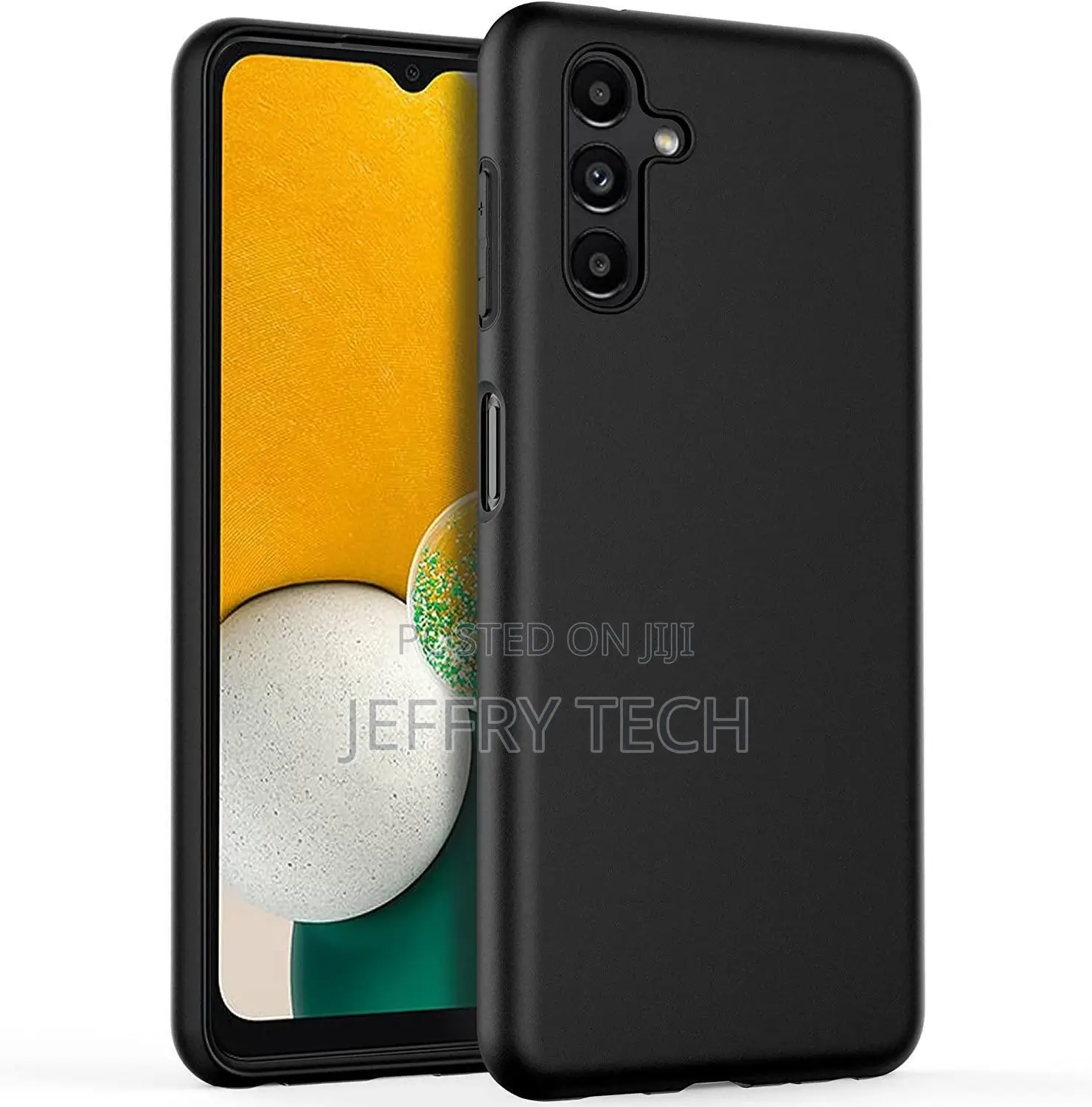 Samsung Galaxy A04S Case, Black Silicone Gel Phone Cover + S
