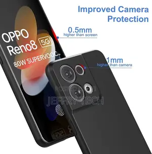 Oppo Reno8 5G Case - Thin Soft Silicone Gel Case Cover (BLAC