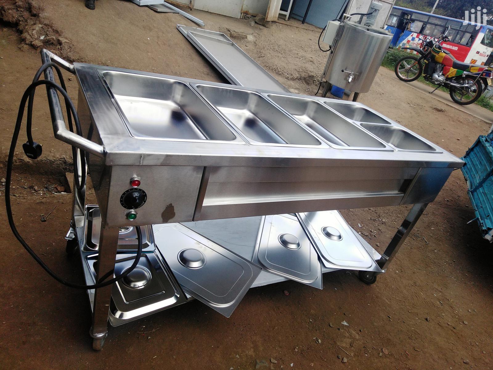 Food Warmer Bin Marie Trolley With Wheels