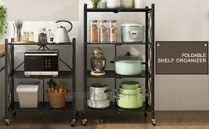 Foldable Storage Rack 4 Tier