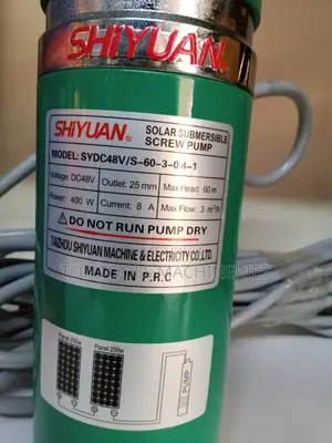 Shiyuan 60M Solar Submersible Pump 400w 48v