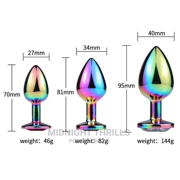 Rainbow Anal Plugs - main view