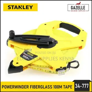 STANLEY Power Winder Fibreglass Long Measuring Tape 100m