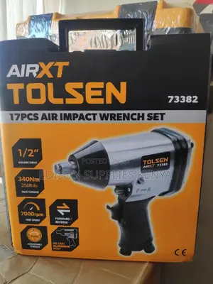 Tolsen Air Impact Wrench Set 17pcs 1/2" Drive 340nm 73382