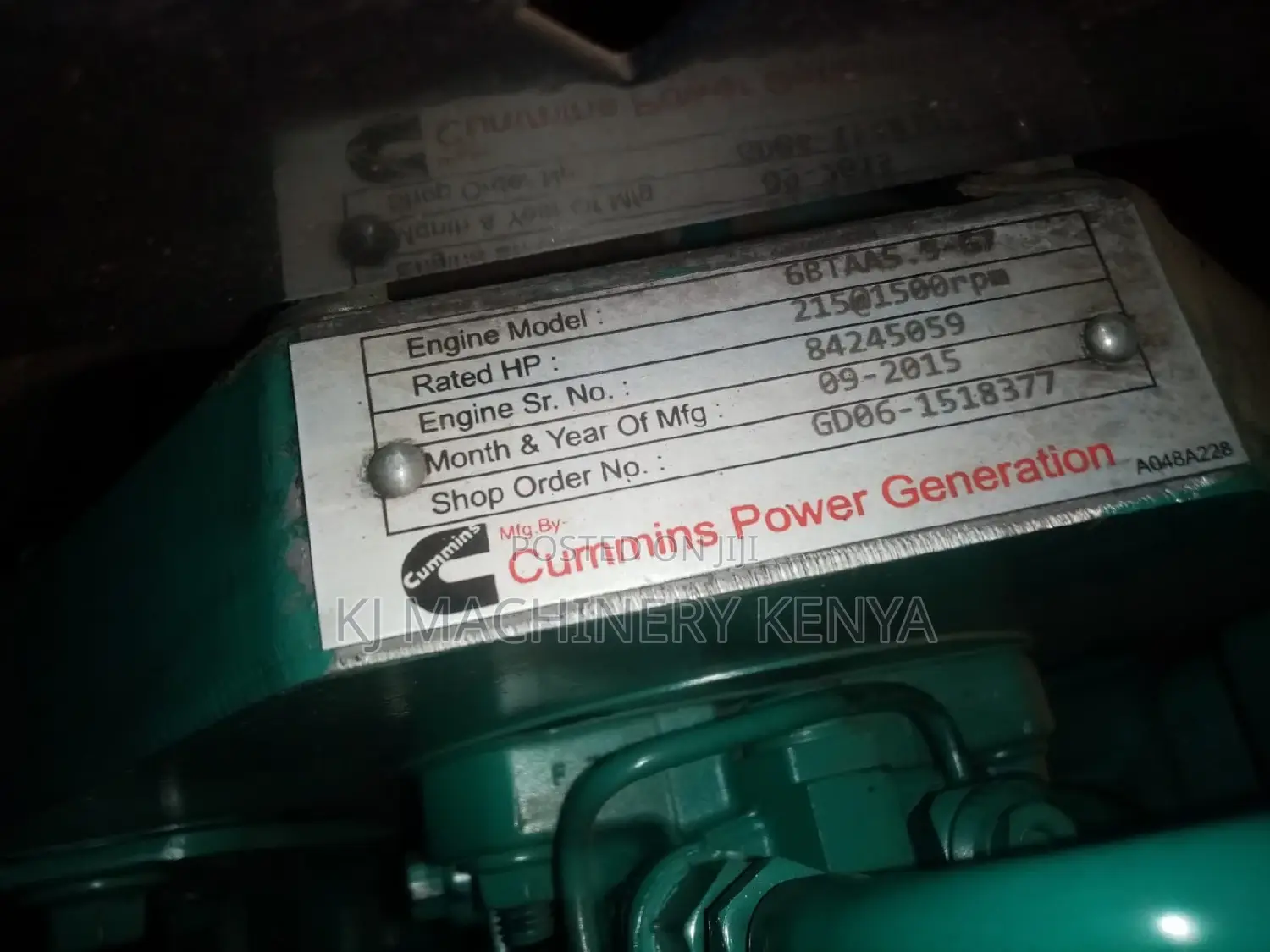 170kva Slightly Used Cummims Power Generator for SALE! 