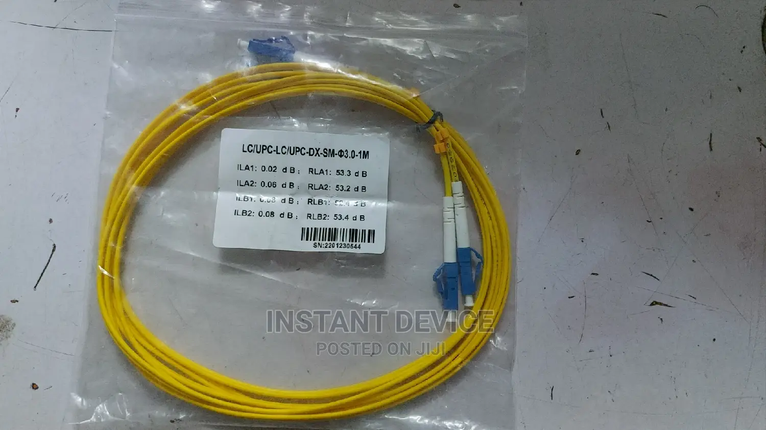 Lc to Lc Fiber Patchcord Single Mode Duplex 3 Meters