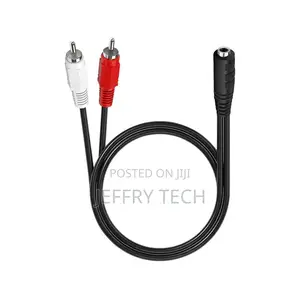 3.5mm 1/8 TRS Female to Dual RCA Male Stereo Breakout Splitt