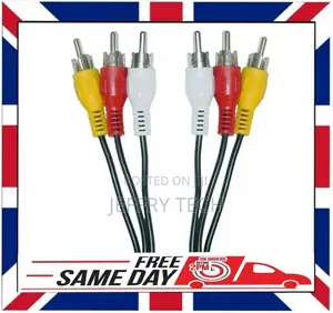 1.5M 3 Rca Male to 3 Rca Cable Male Plug Audio Phono Video A