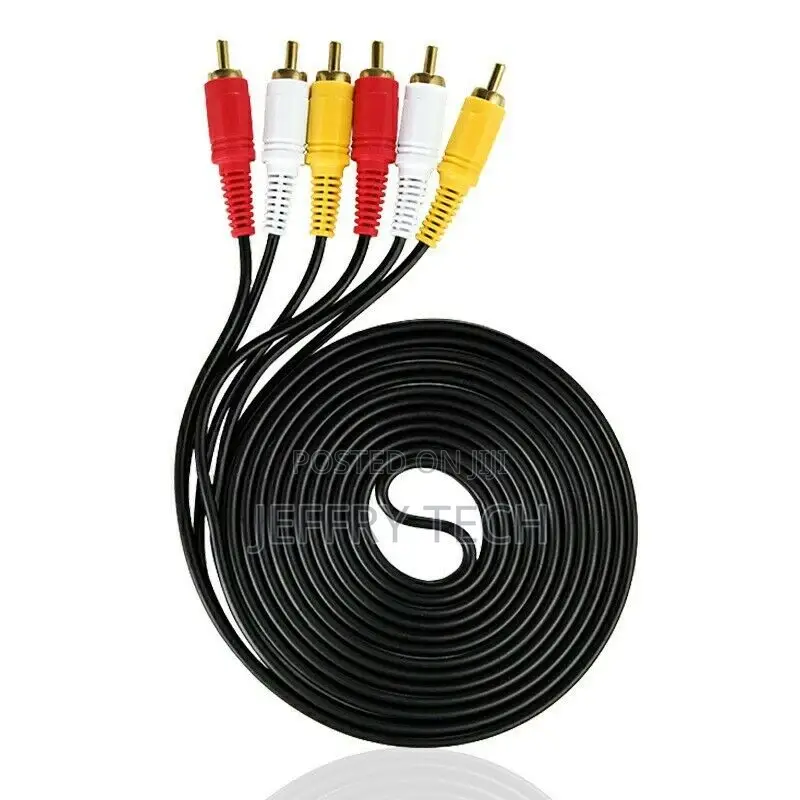 1.5M 3 Rca Male to 3 Rca Cable Male Plug Audio Phono Video A