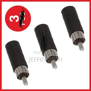 3pcs 3.5mm Stereo Female Jack to RCA Male Plug Adapter Audio