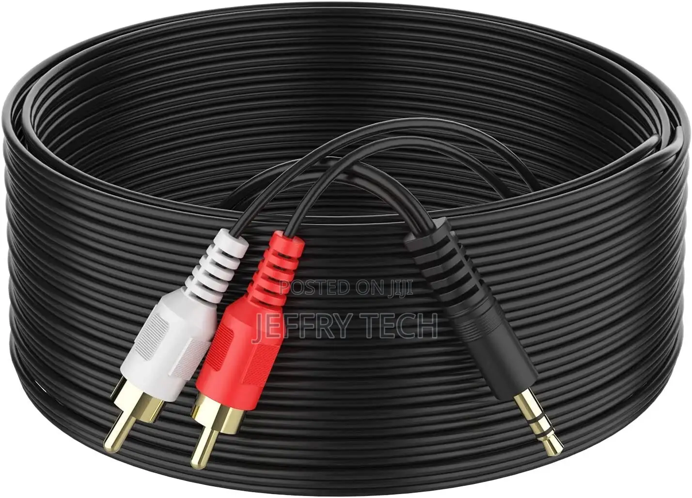 Audio Aux Stereo Cable Jack 3.5 MM to 2 RCA Male to Male 20m