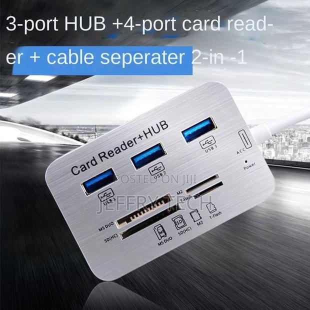 USB HUB Memory Card Reader USB 3.0 Combo HUB for Computer - thumbnail 2