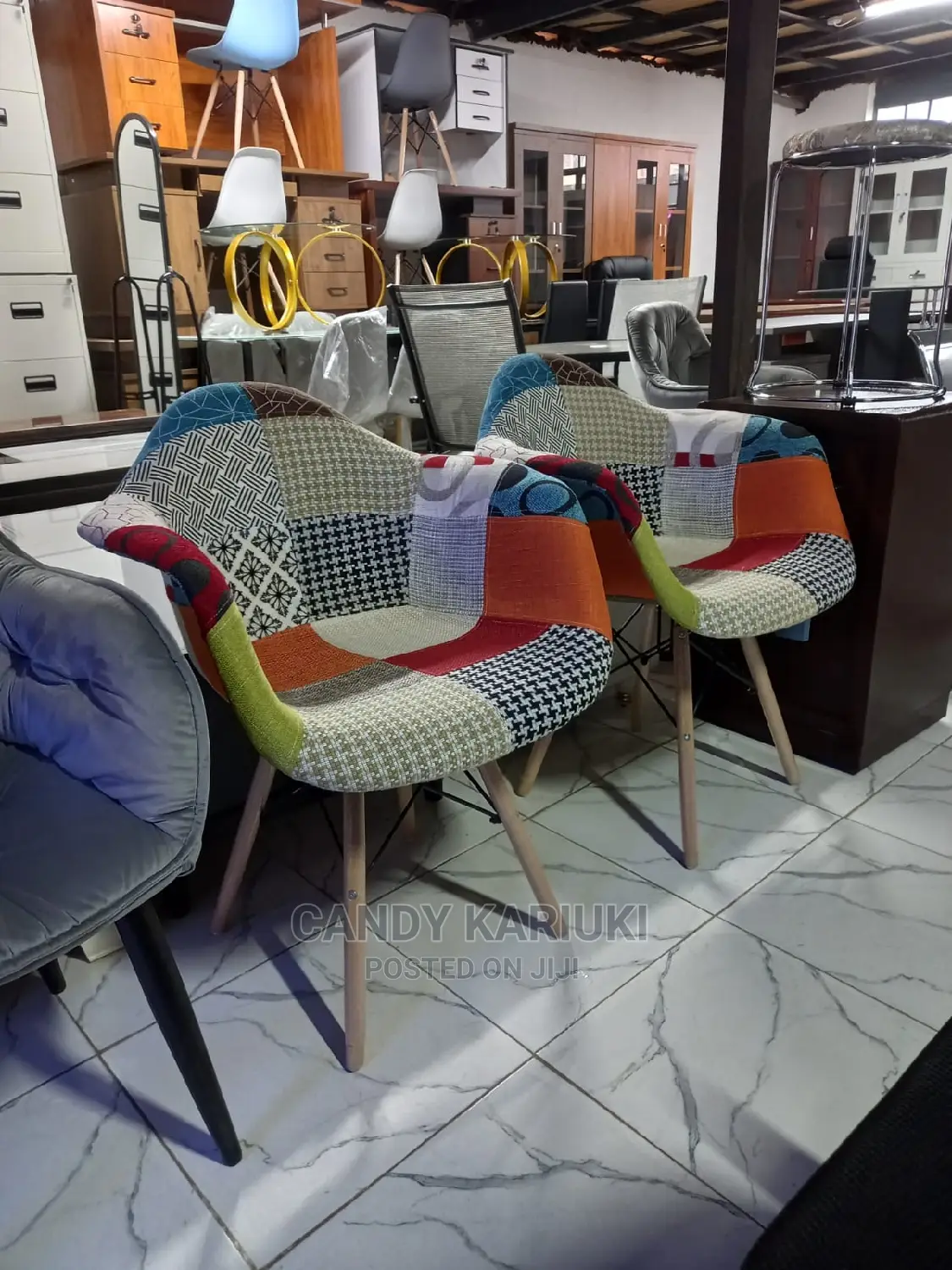 African Printed Fabric Balcony Chair