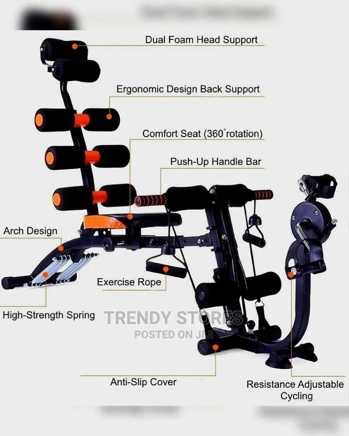 Seven Pack Exercise Set With Cycle Pedal