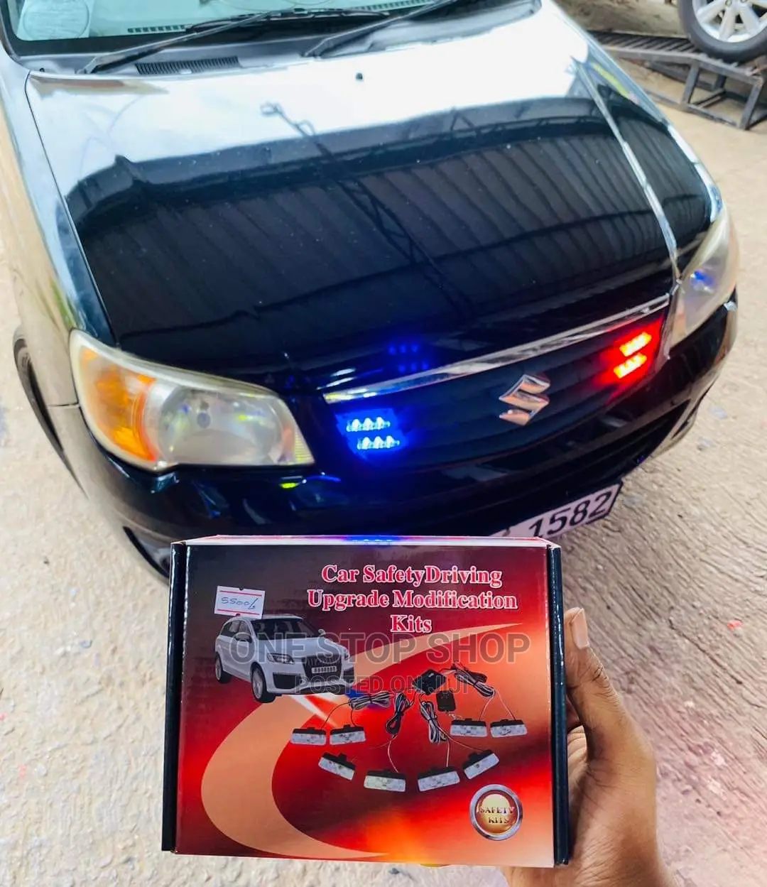 Vip Grill Blue Red Police Light