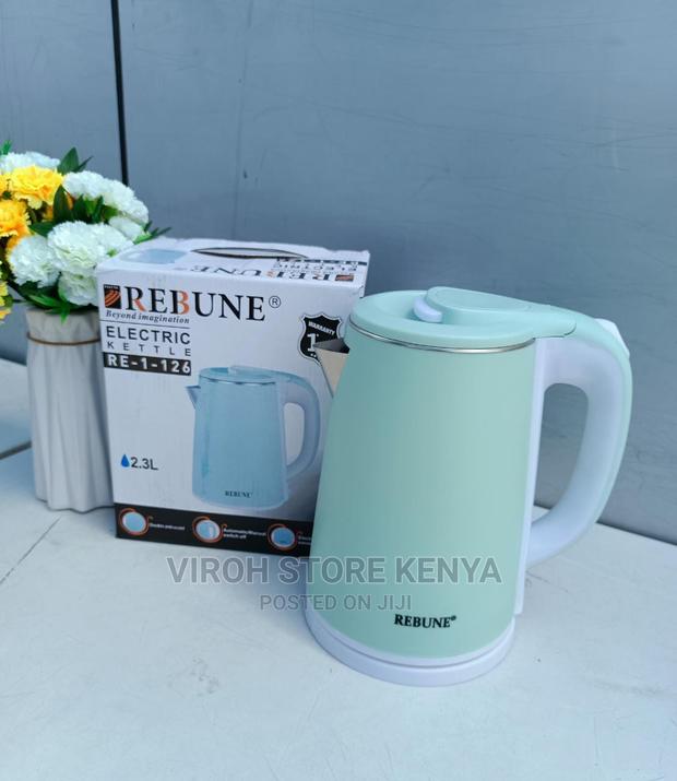 REBUNE New Model Electric White Kettle