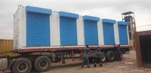 40ft Container Shops With White Body and Blue Doors. - thumbnail 2