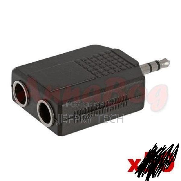 3.5mm Stereo Plug To 2x6.35mm Mono Jack Audio Adapter 2-way