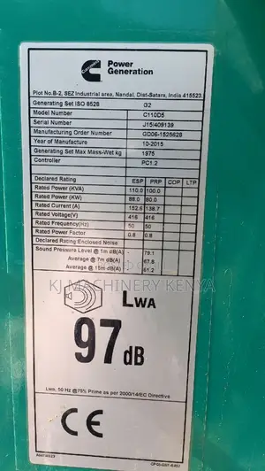 110kva Slightly Used Cummins Generator for SALE!!