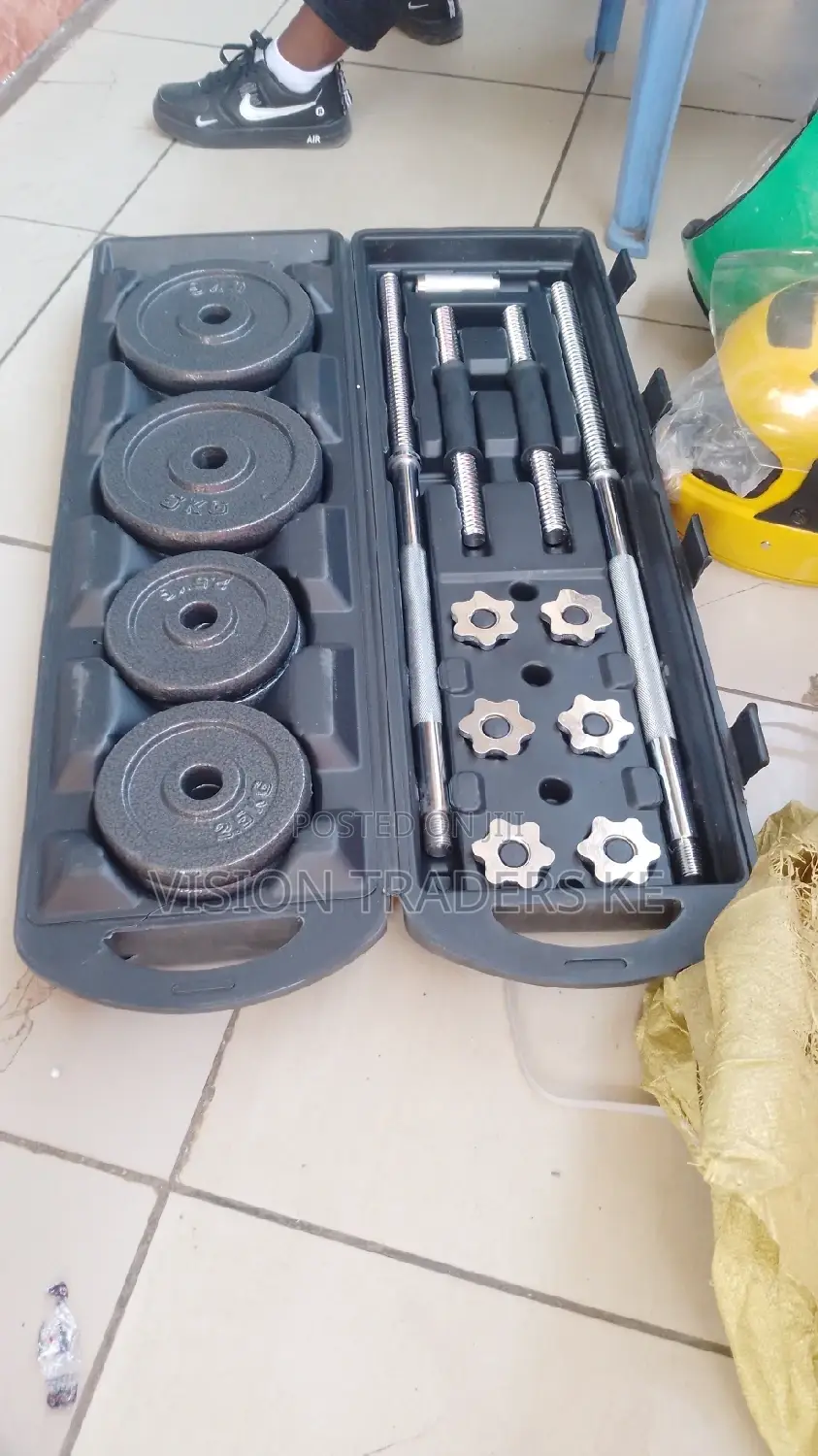 Chrome Dumbbell 50kgs Set.