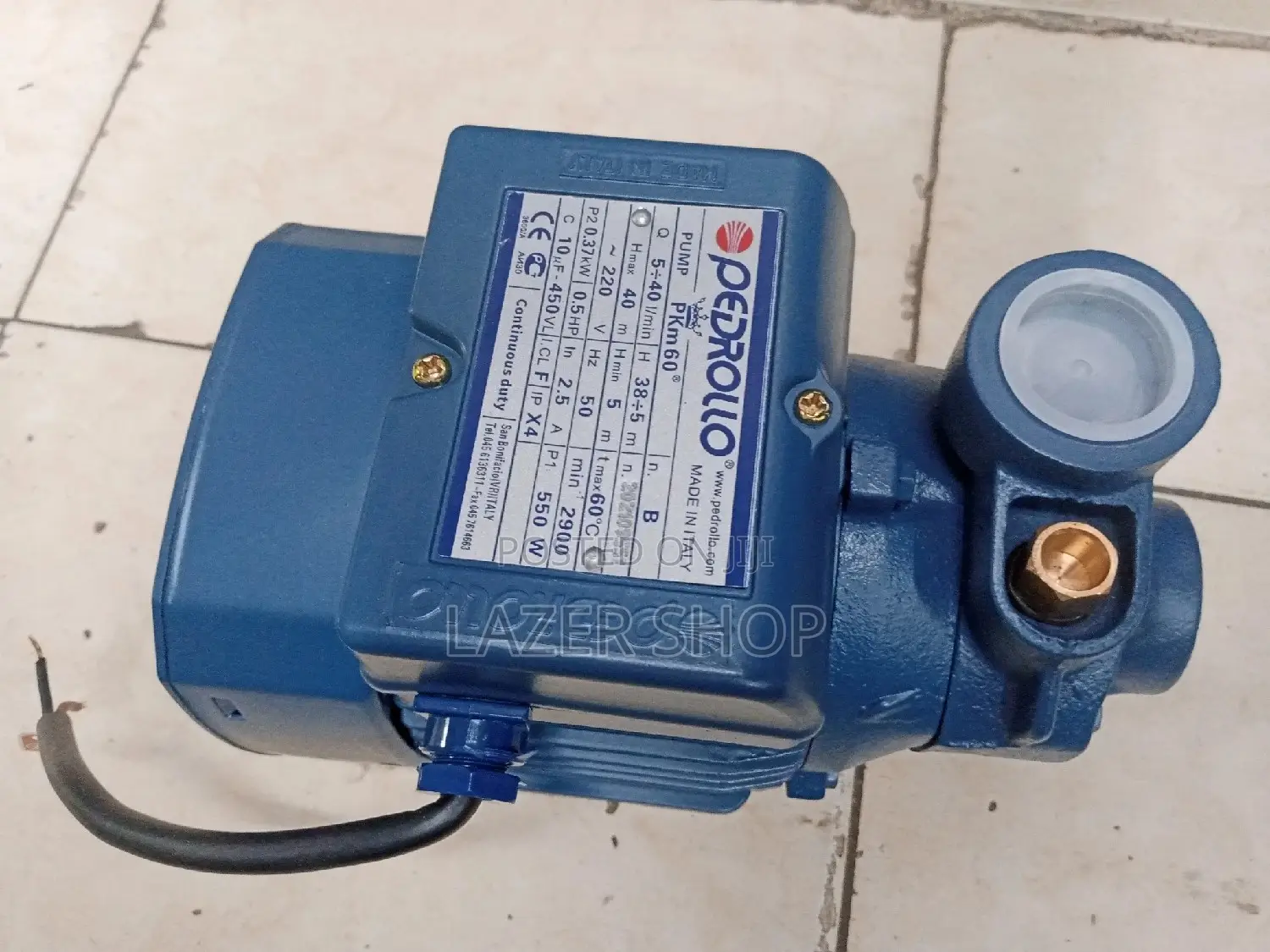 0.5 Hp Pedrollo Pump