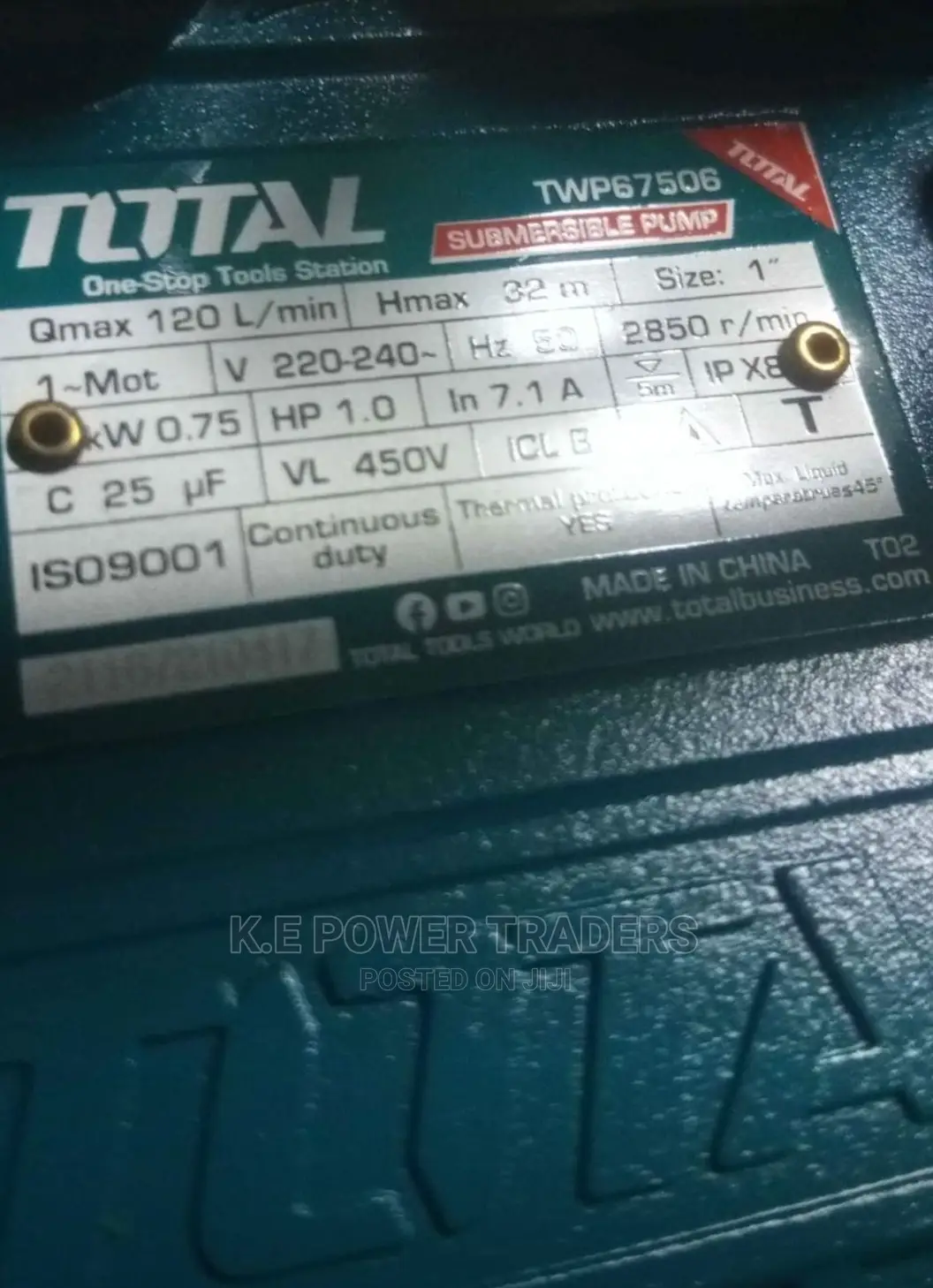 Reliable 1hp Total Submersible Pump