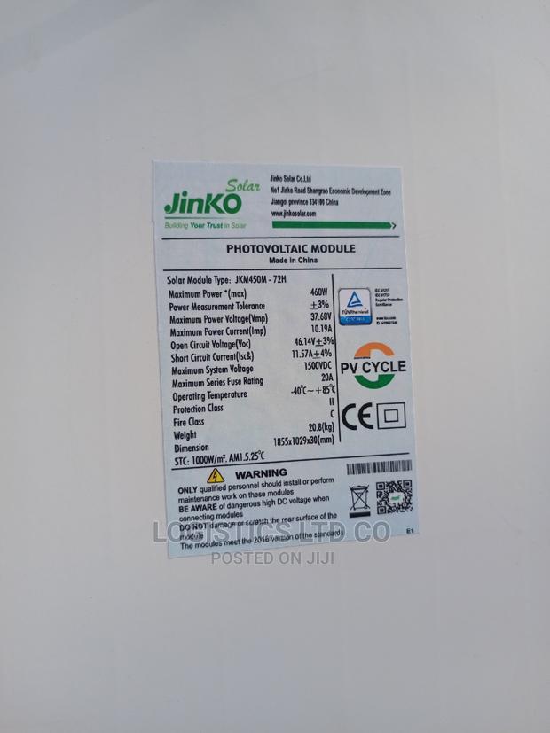 460w Jinko Monocrystalline,72 Cell Pv Module Solar Panel. - thumbnail 3