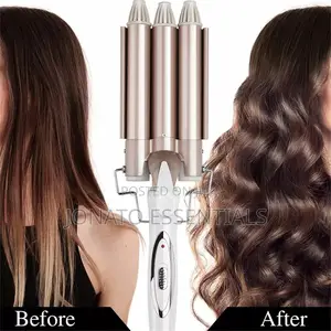 Hair Curler, Hair Curling Machine With Tripple Barrel Iron