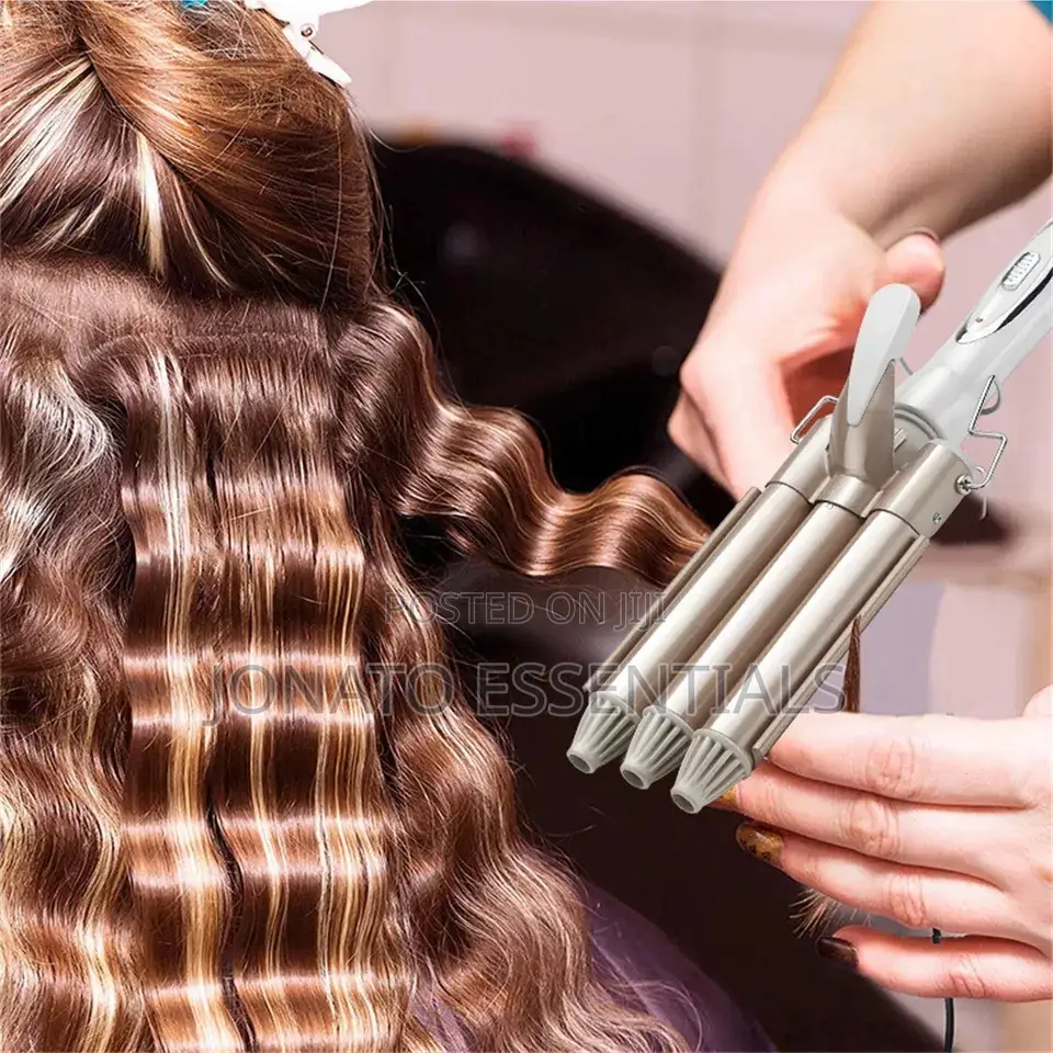 Hair Curler, Hair Curling Machine With Tripple Barrel Iron