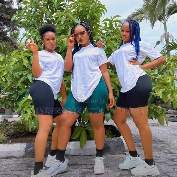 Super Comfy  PLUS Size Round Neck Biker Shorts - main view