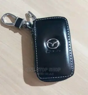 MAZDA Genuine Leather Car Auto Keychain Keyring