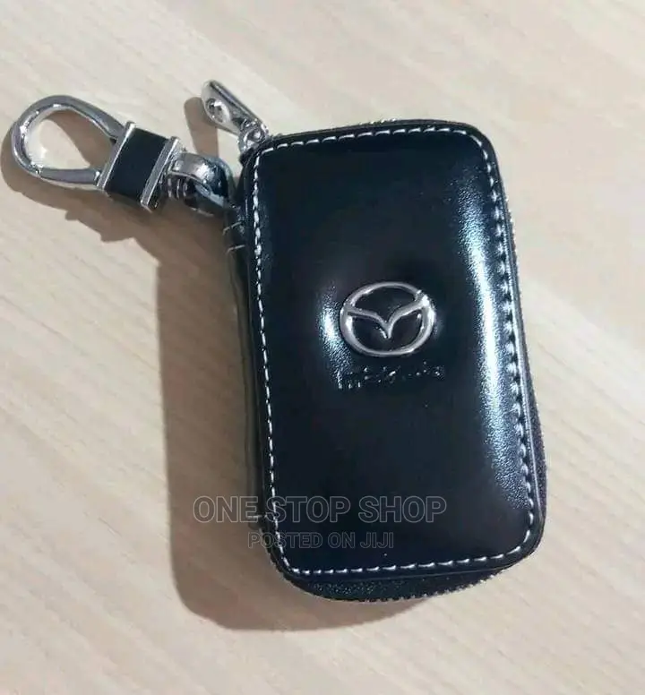 MAZDA Genuine Leather Car Auto Keychain Keyring