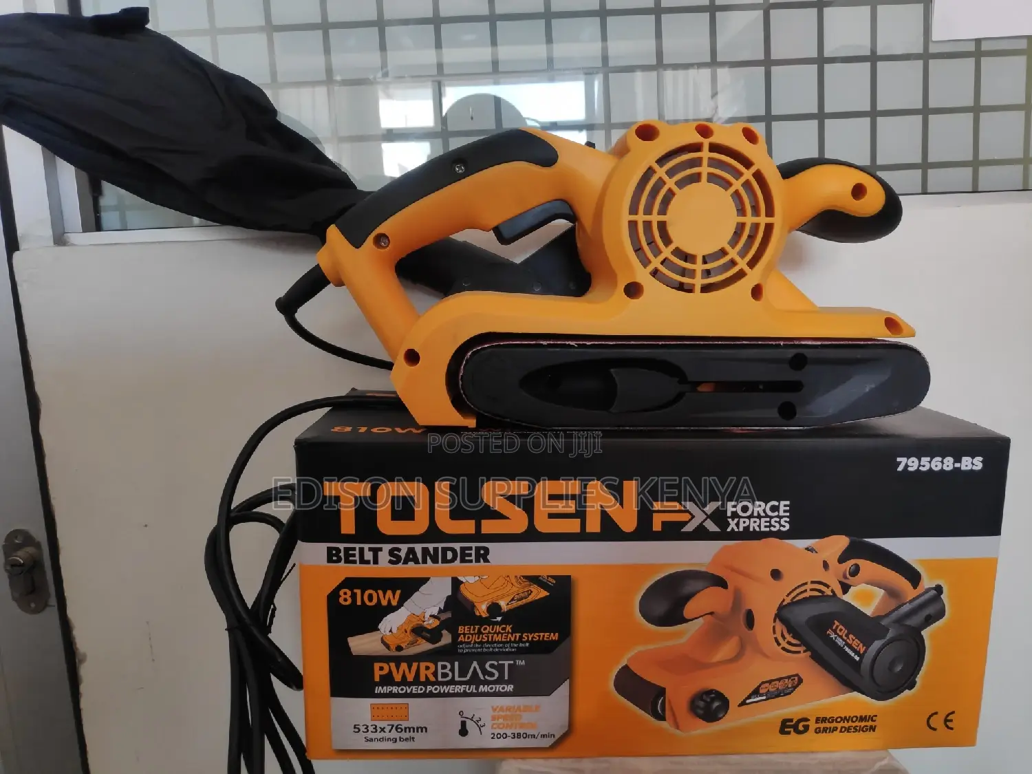 Tolsen Belt Sander 810w + Free Sand Paper + Dust Bag 79568