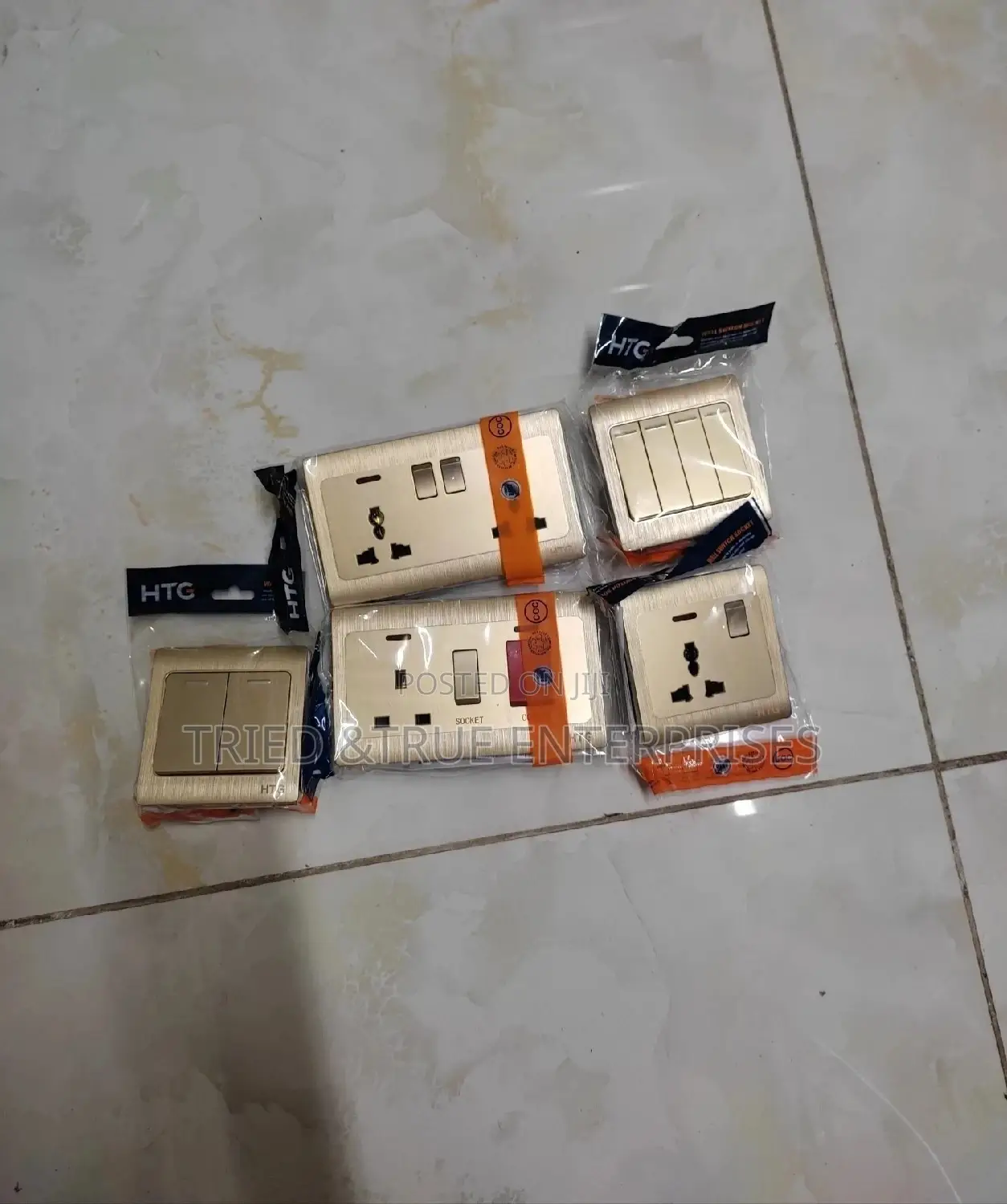13amps Golden Twin Sockets ( Universal)