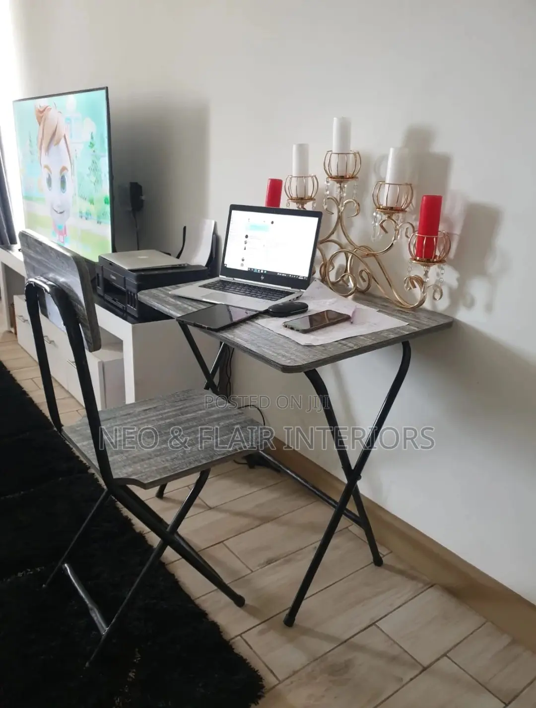 El Foldable Study Desk and Chair