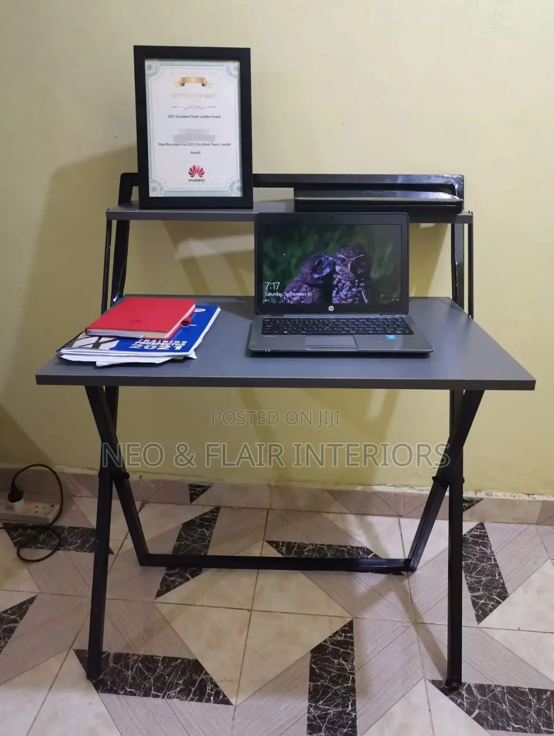 Shelved Foldable Desk