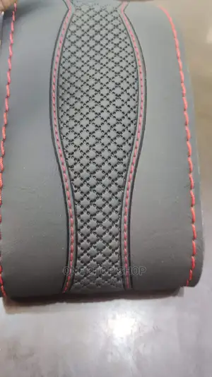 Black Unique Leather Stitch Steering Cover