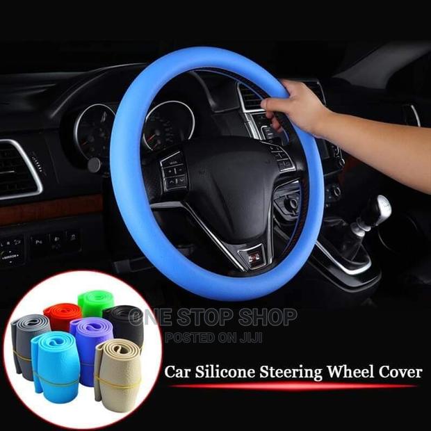 Car Universal Fit Silicone Steering Wheel Cover - main view